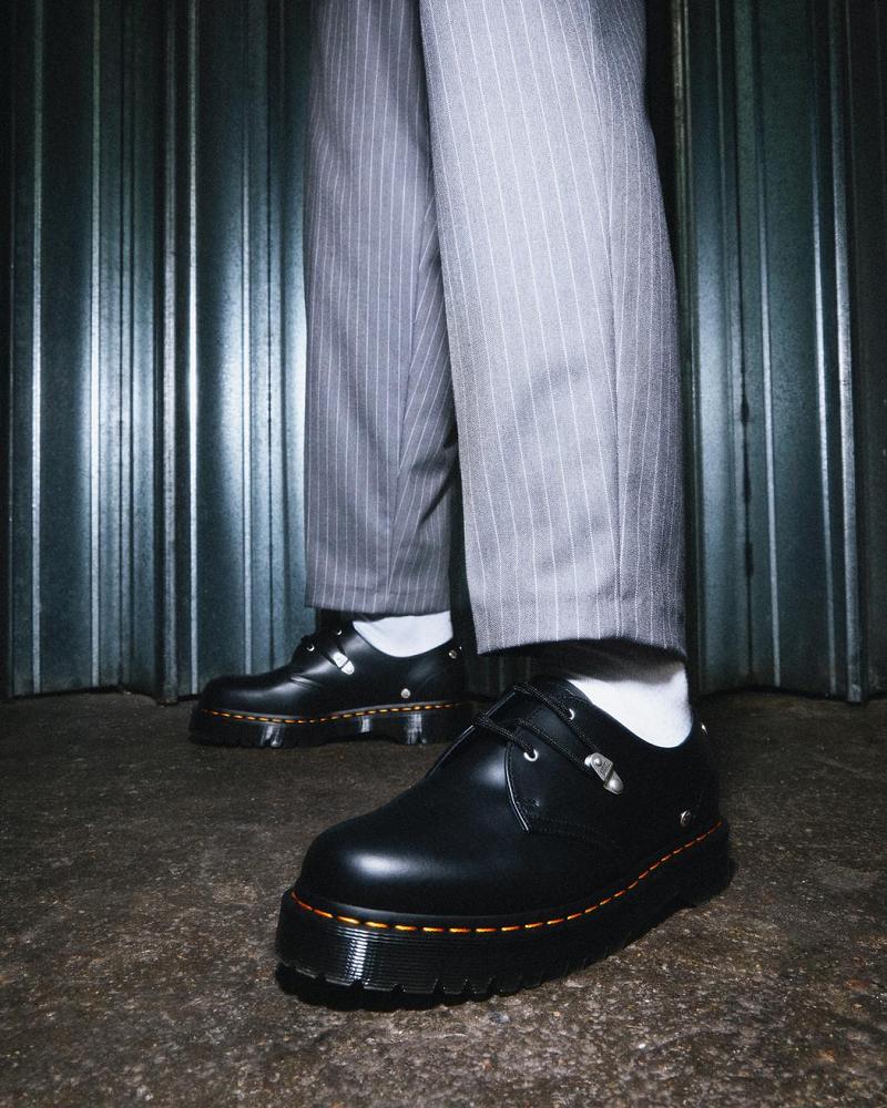 Dr Martens 1461 Bex Stud Læder Oxford Sko Dame Sort | DK 344UZG